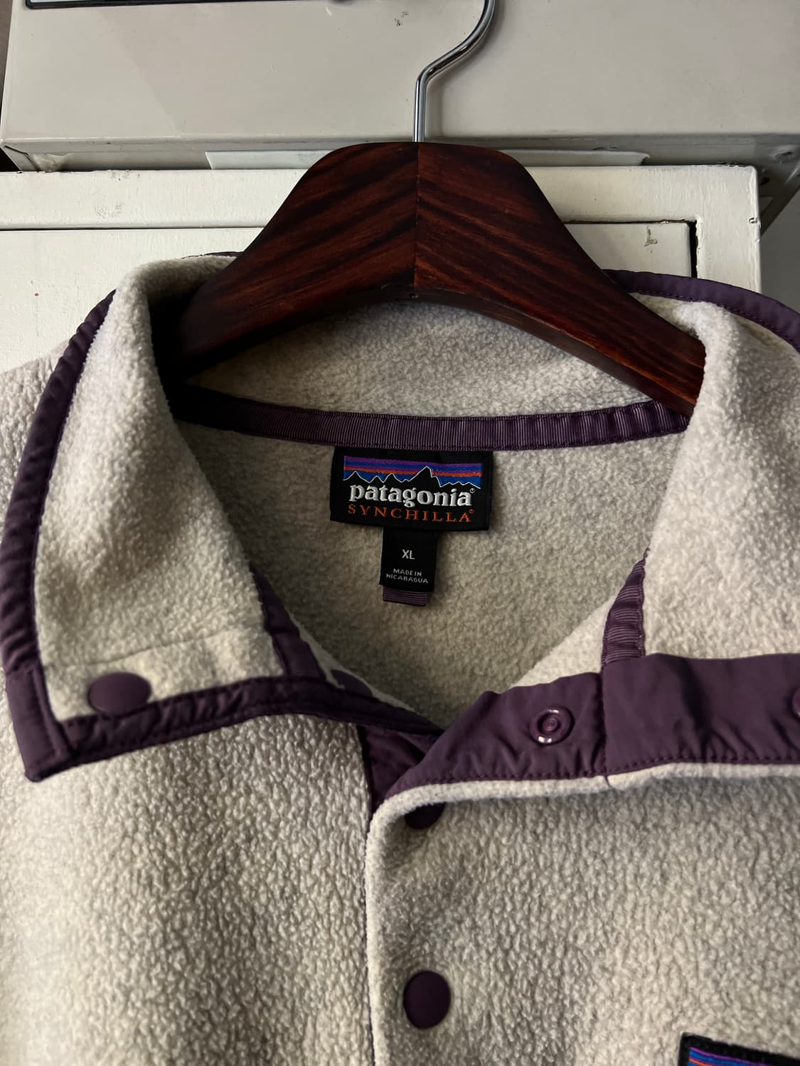 [XL]파타고니아 신칠라 아이보리 아노락 플리스 상품이미지2