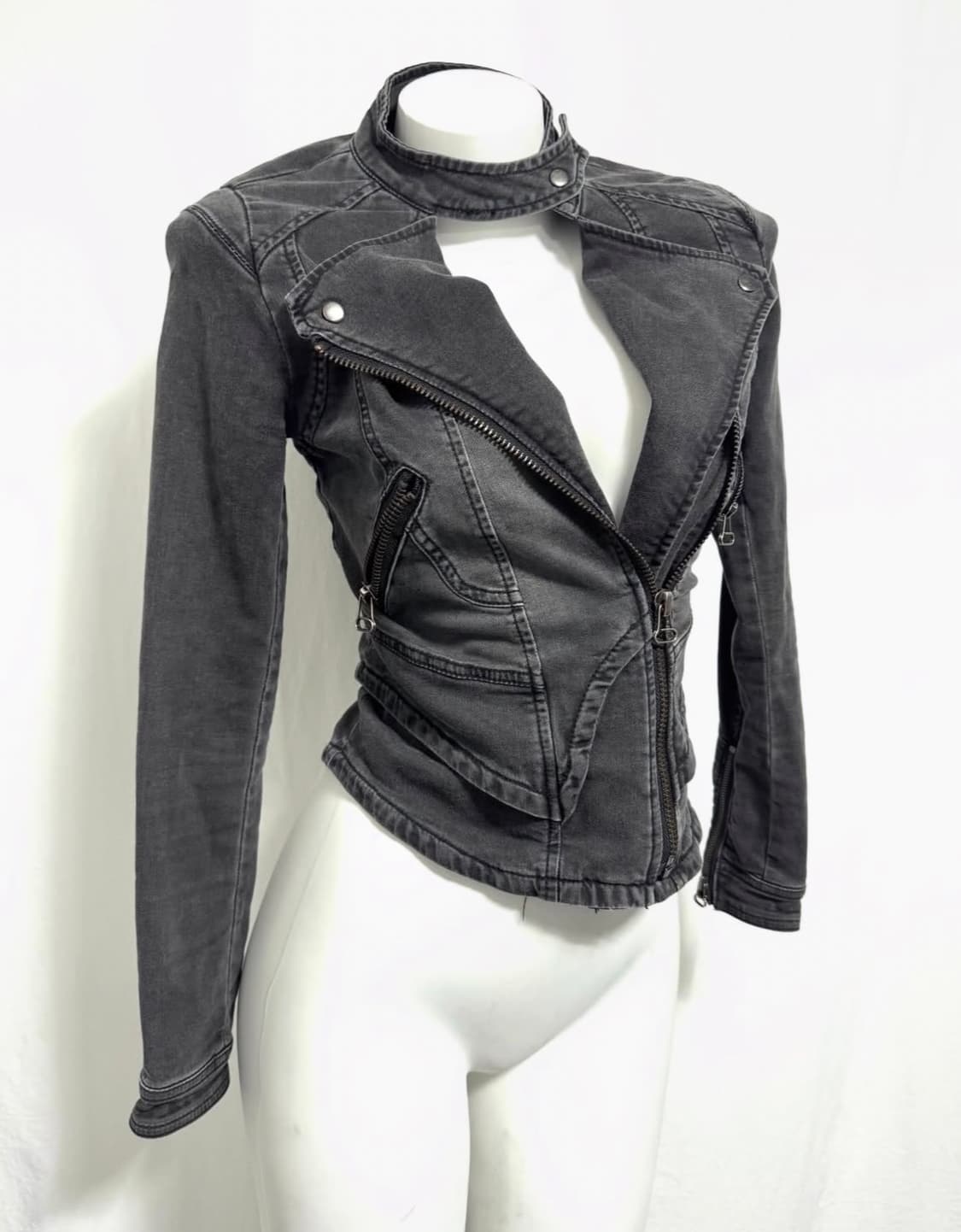 nodnephia 라이더 슬림 데님자켓 상품이미지1