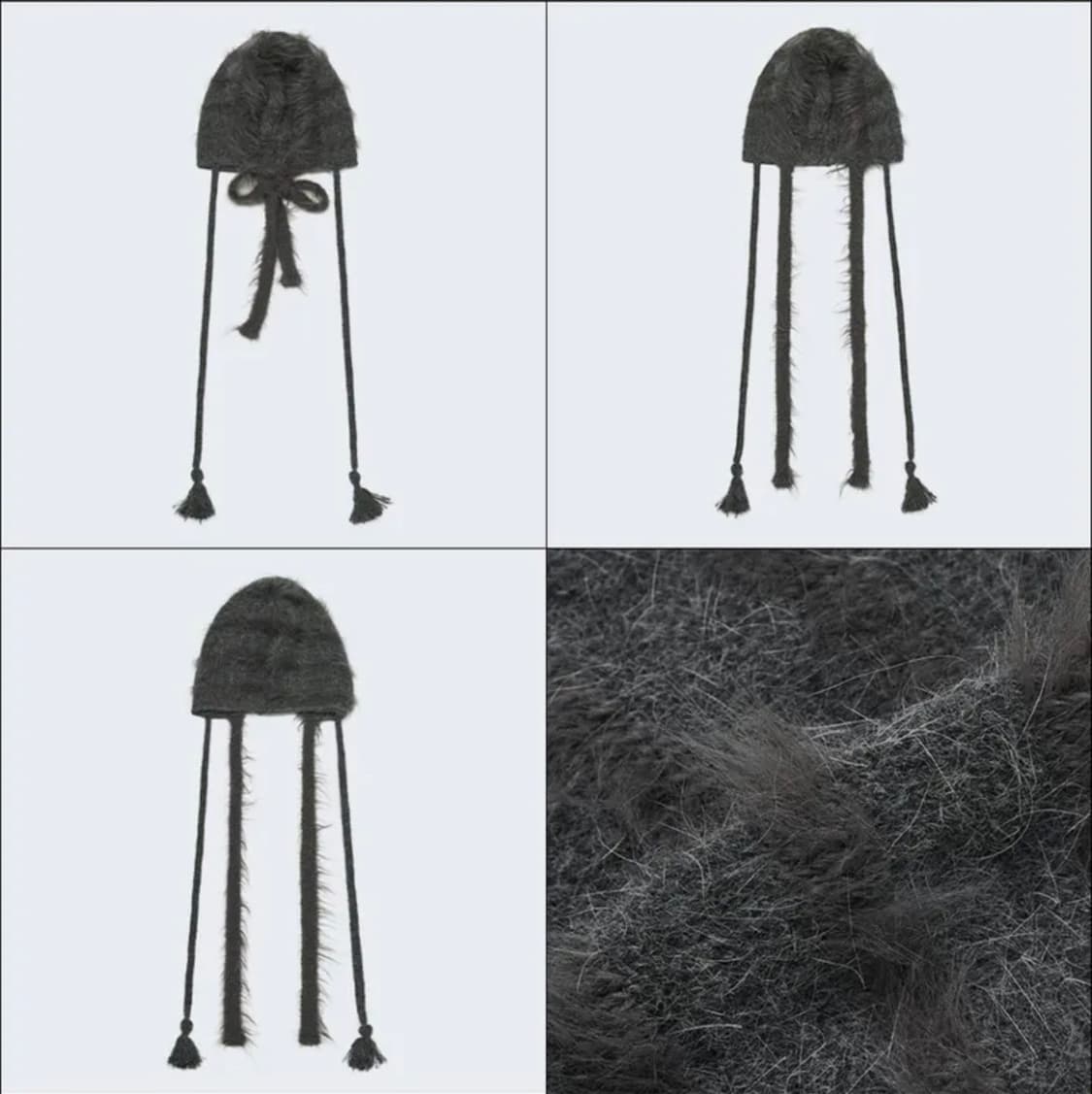 타입서비스 스트랩 퍼 모자 Strap Fur Hat [Charcoal] 상품이미지2