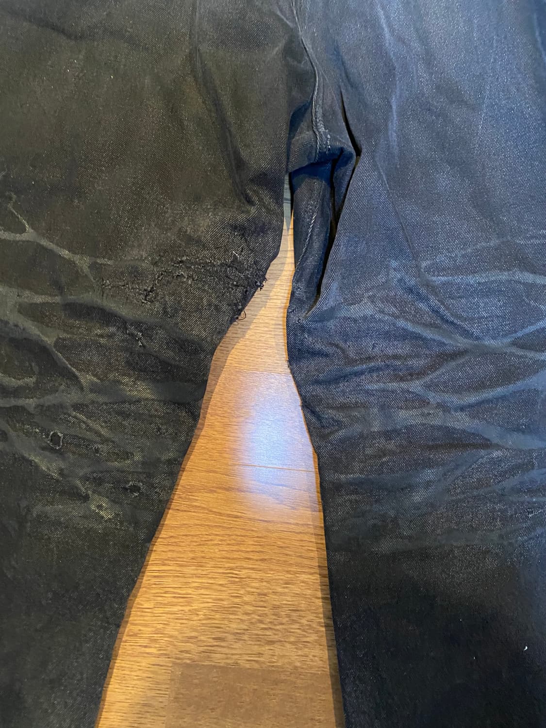 프로젝트 gr 워시드 백워드 데님팬츠 블랙 3사이즈 상품이미지6