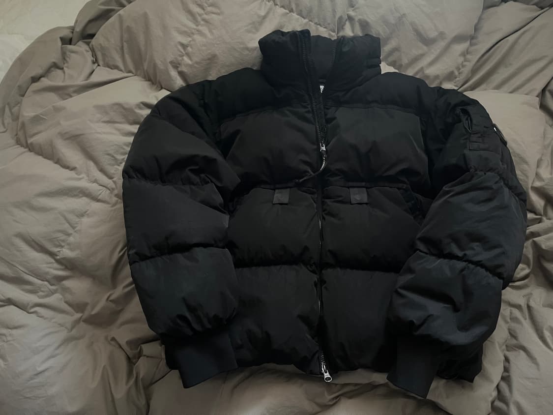 cp컴퍼니 에코크롬 믹스드 다운 패딩 48 블랙 상품이미지1