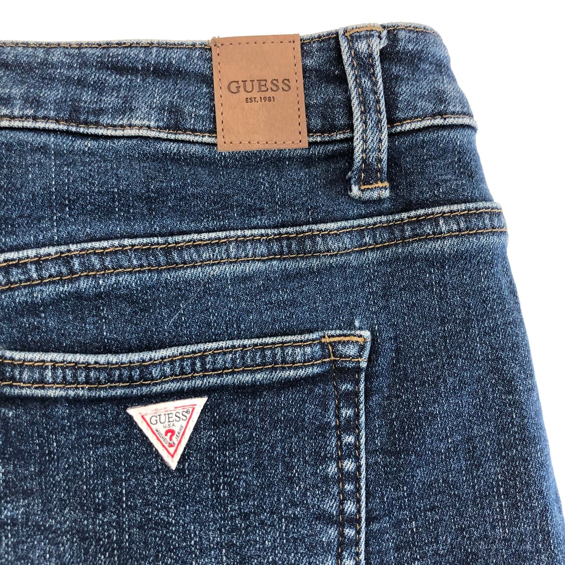 게스 화이트패치 와이드 데님진 여성 30 인치 상품이미지4