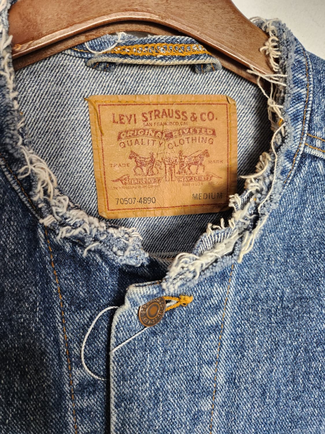 리바이스 빈티지 노카라 데님 자켓 상품이미지3