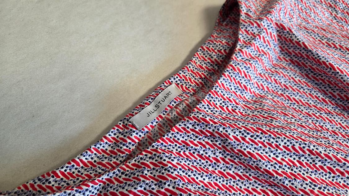 질스튜어트 워싱 면 나염 프린트 스모크 밴딩 원피스 상품이미지4