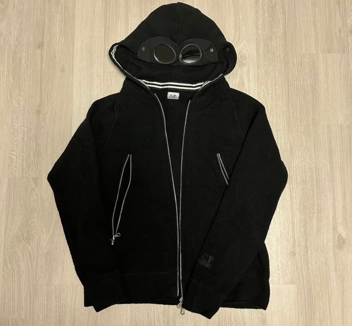 cp컴퍼니 고글 투웨이 후드 니트집업 100 상품이미지1
