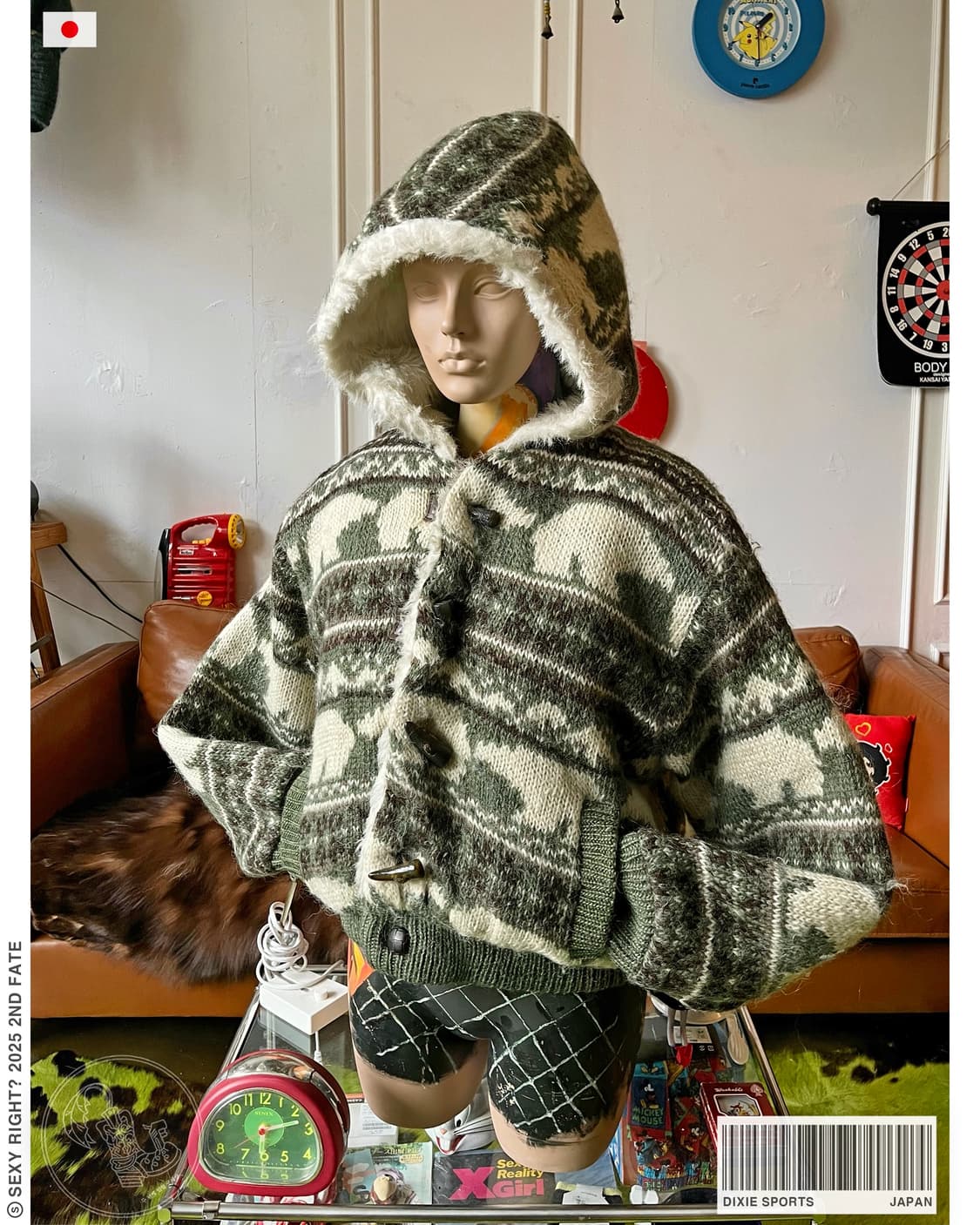 1980s DIXIE SPORTS Wool Cowichan Hood JK 상품이미지1