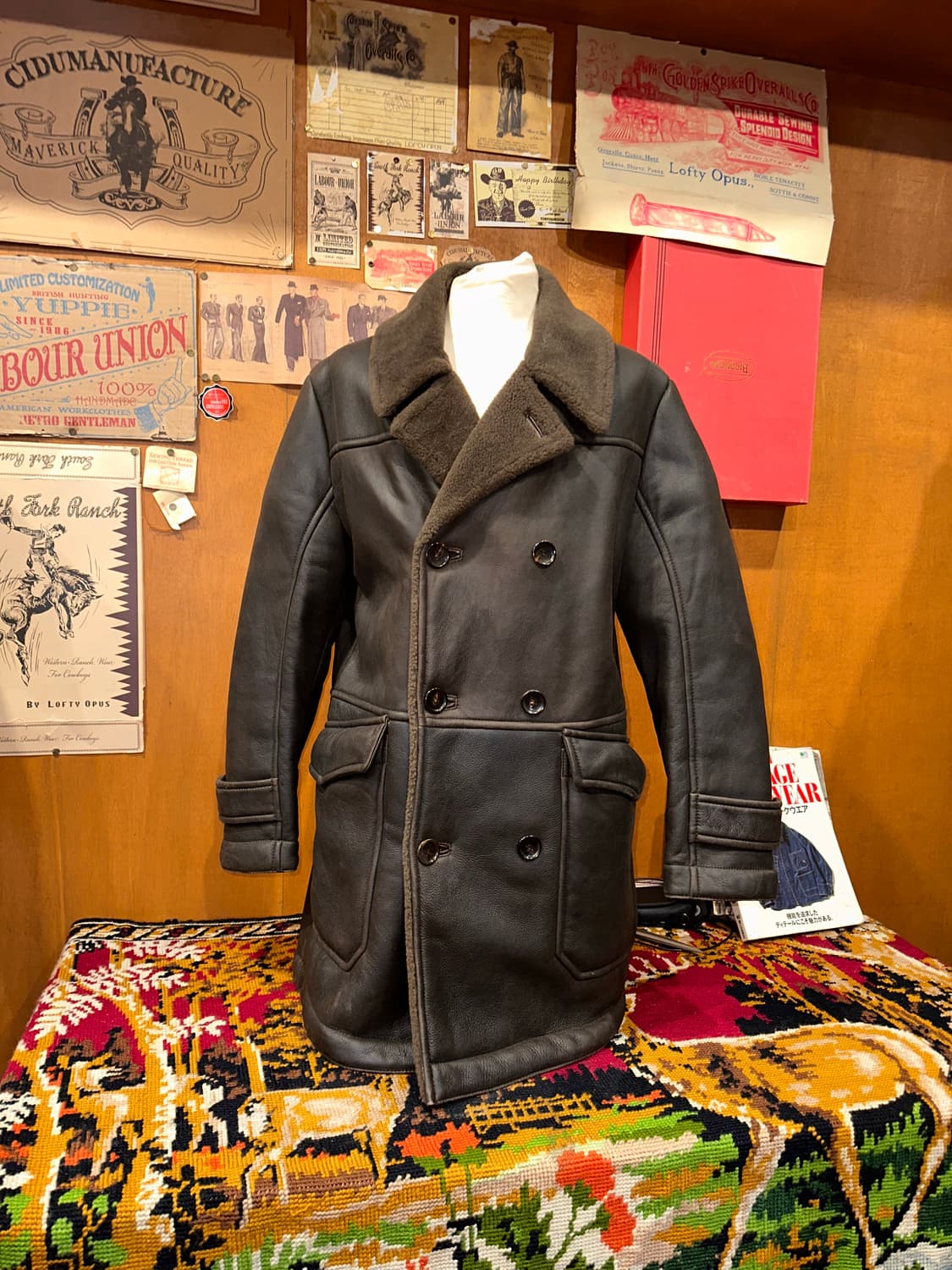 ( L-XL ) 가죽코트 가죽카코트 워크웨어 밀리터리 아메카지 가죽자켓 상품이미지1