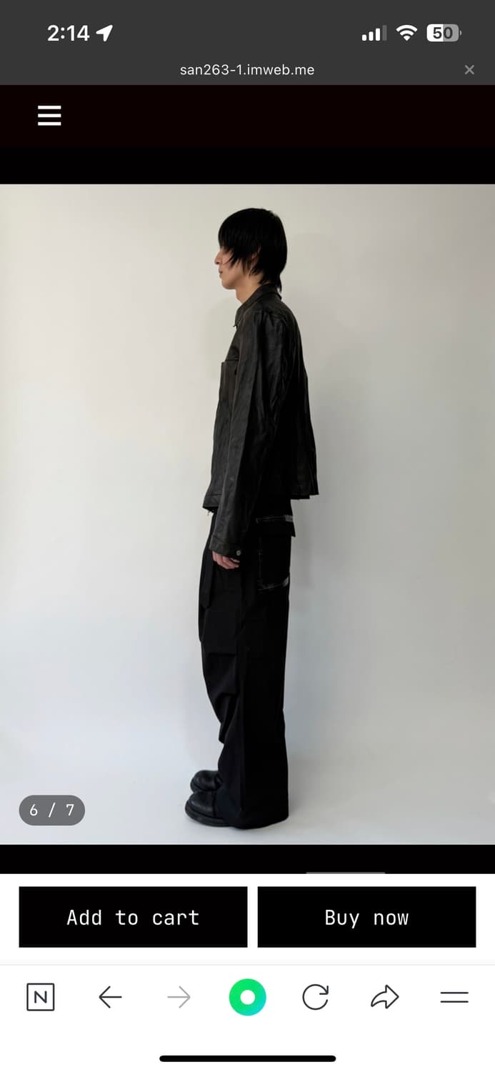 san263-1 레더자켓 46[S] 상품이미지3