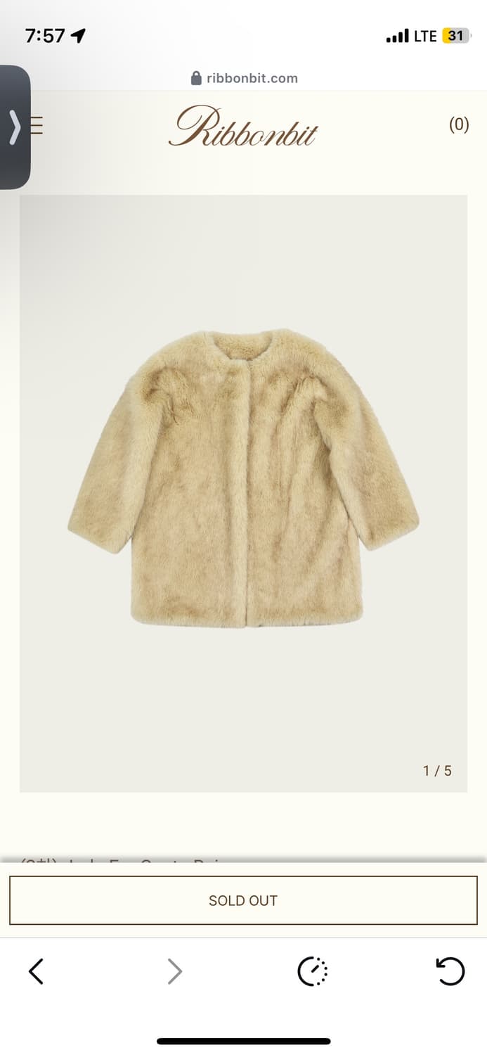 구매)리본빛 퍼자켓 상품이미지1