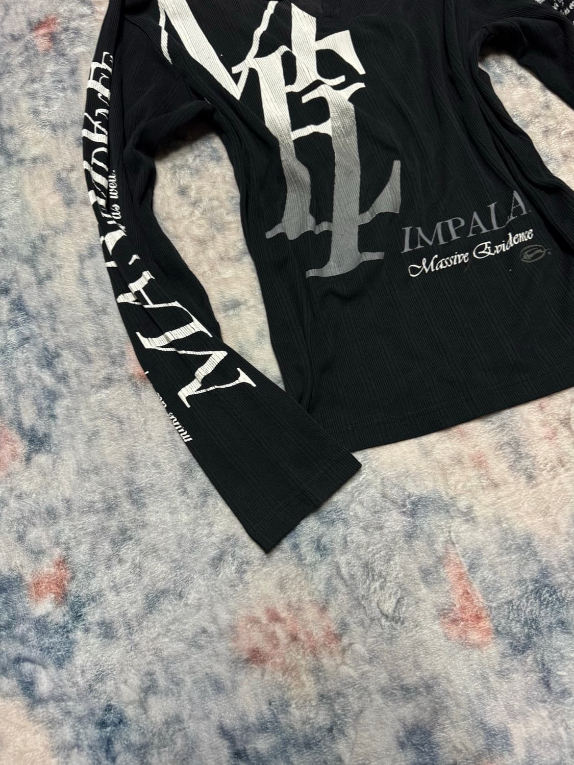 Impala 00s lettering ribbed cut sew 상품이미지5
