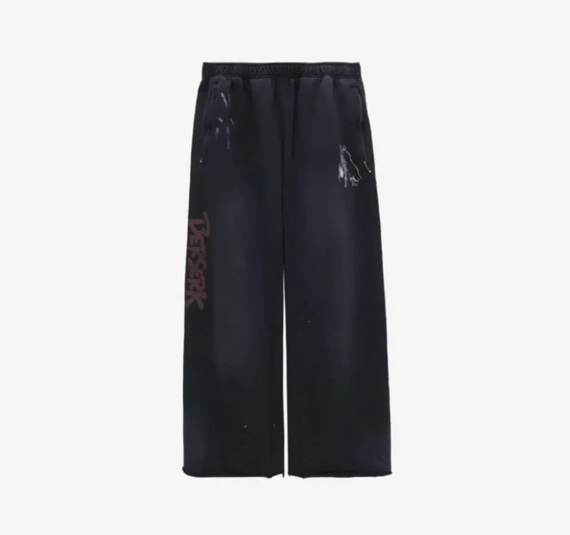 [3] 폴리테루 베르세르크 스웻팬츠 002 스탠딩 가츠 페이디드 블랙 상품이미지1