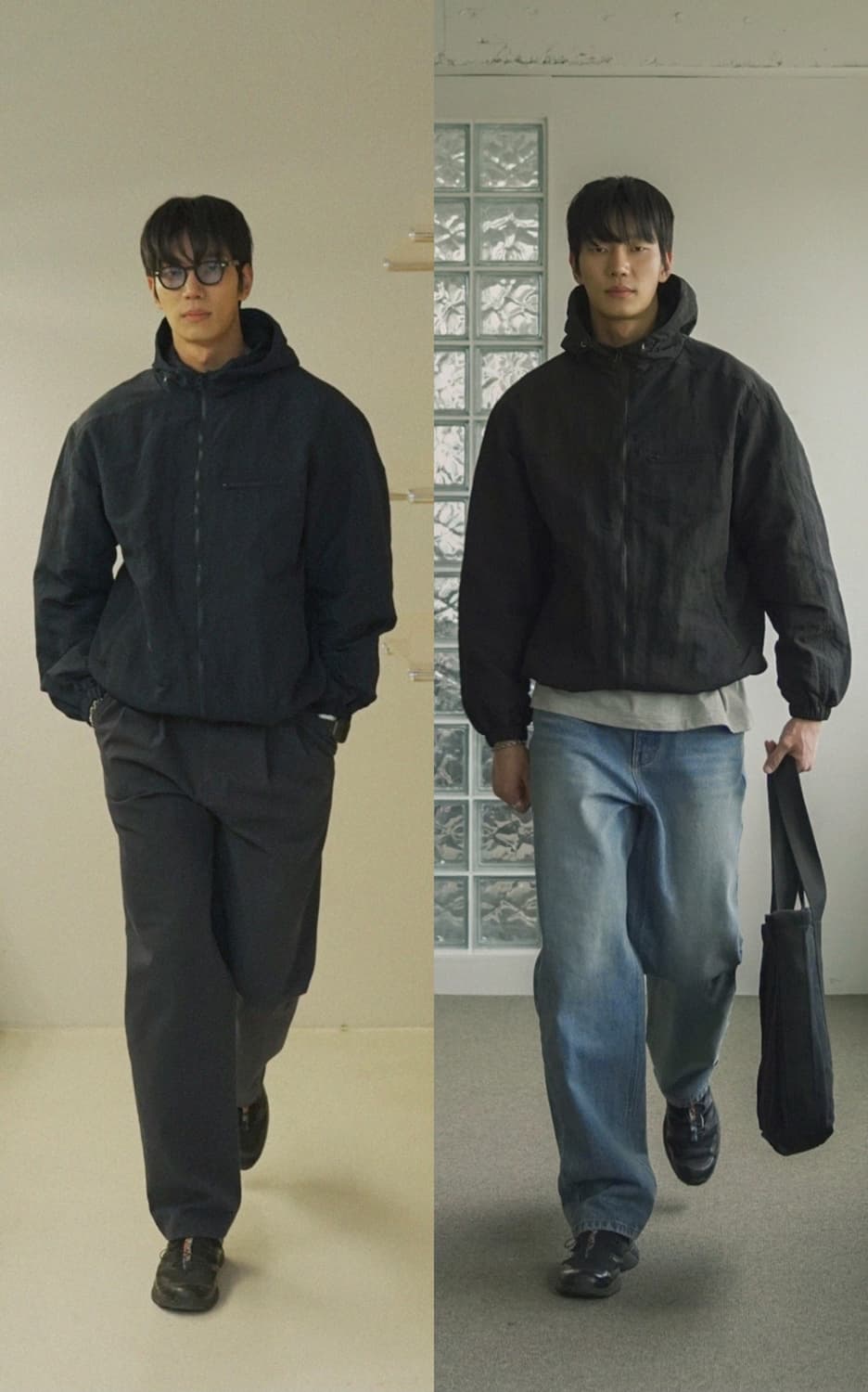 [시도] 나일론 바람막이 블랙 3사이즈 상품이미지2