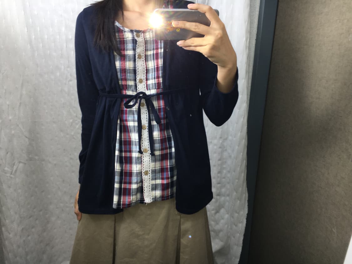 스트라이프 프릴 긴소매 티셔츠 상품이미지4