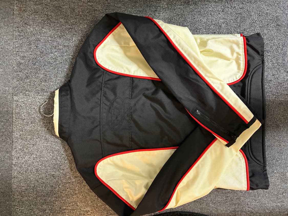 디젤 J-블링크 컬러블록 나일론 바이커 자켓 블랙 화이트 상품이미지2