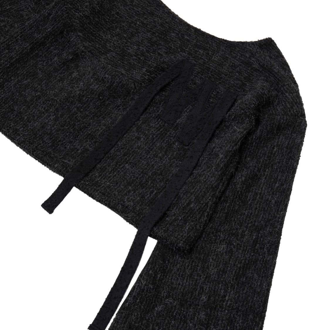 [WETTAG] 웻태그 W 와이드 넥 스웨터 #CHARCOAL 상품이미지6