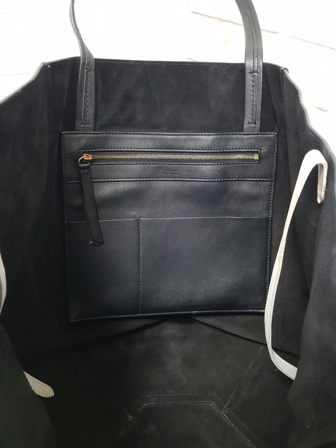 [정품] 셀린느 펜텀 카바스 블랙/화이트 쇼퍼백 상품이미지7