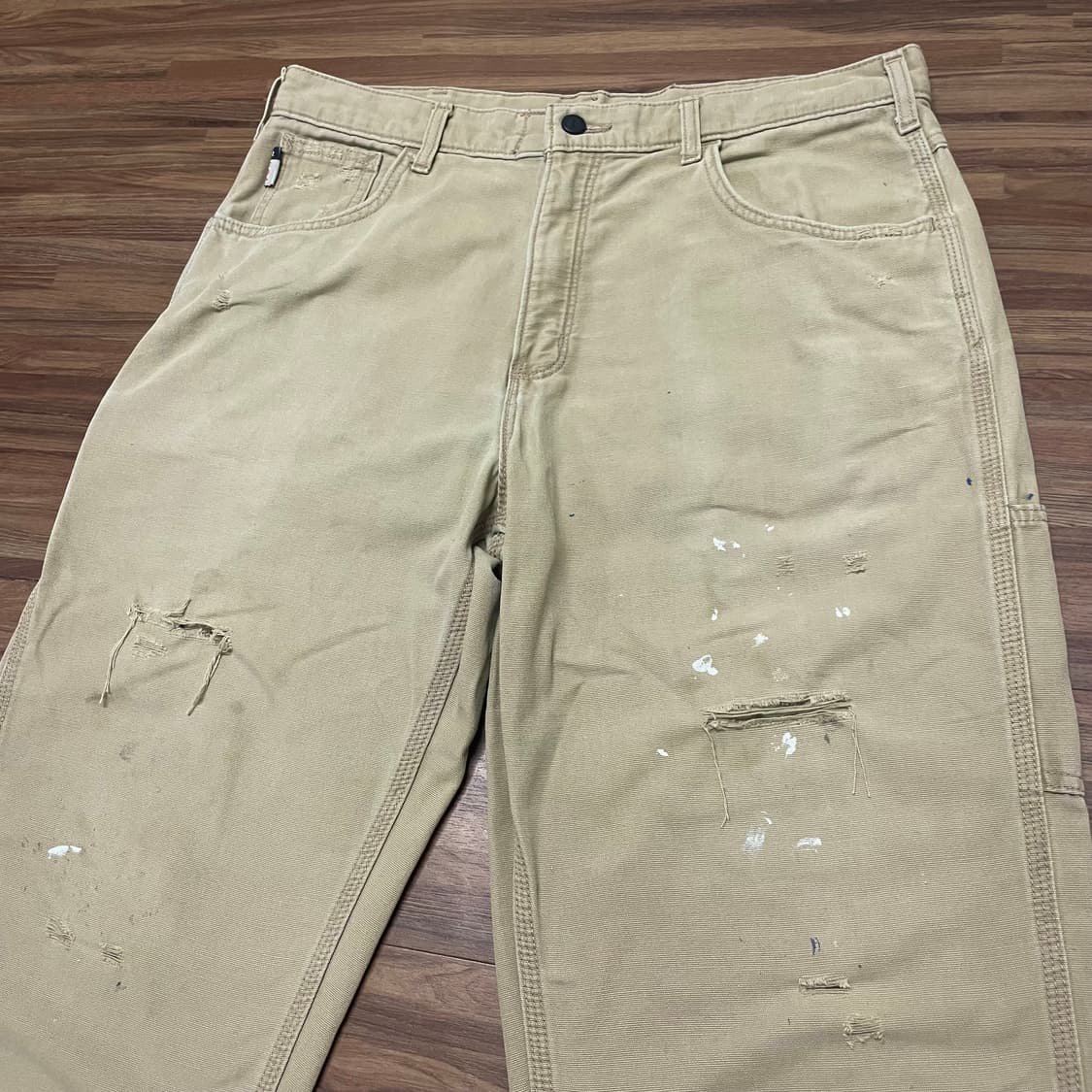 칼하트 FR 싱글니 카펜터 디스 워크팬츠 골든 카키 gkh 36 상품이미지2