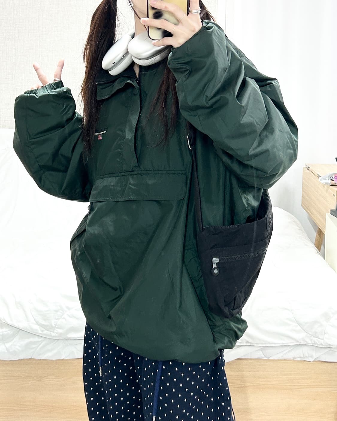 폴로스포츠 90‘s 딥그린 우븐 아노락 상품이미지1