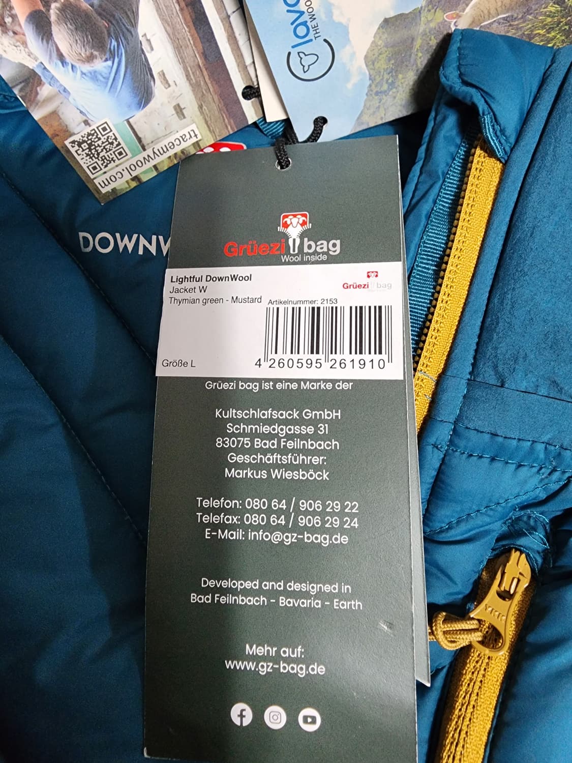 그루찌백 블루 경량 패딩 점퍼 후드 상품이미지5