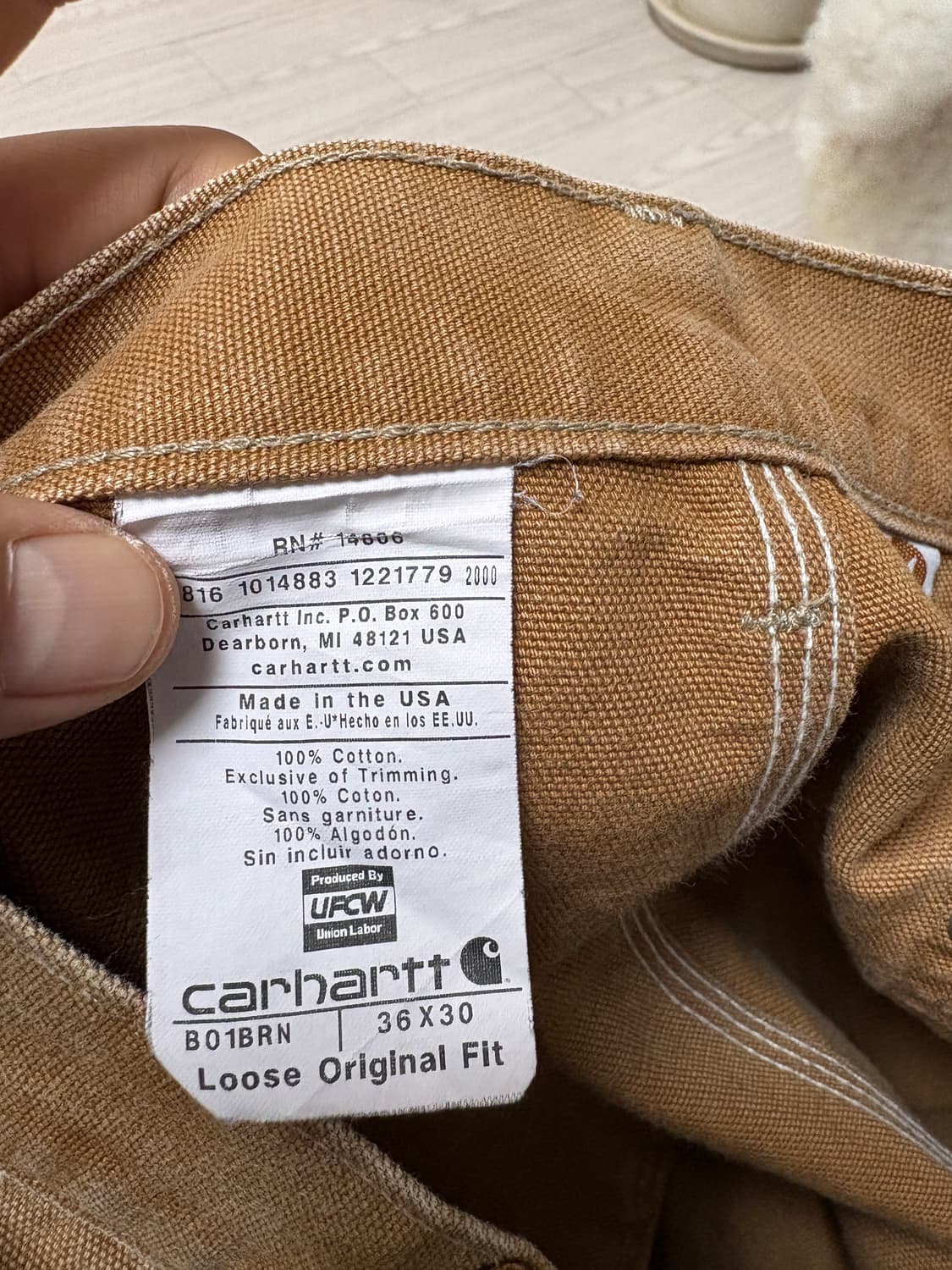 칼하트 더블니 36 x 30 상품이미지3