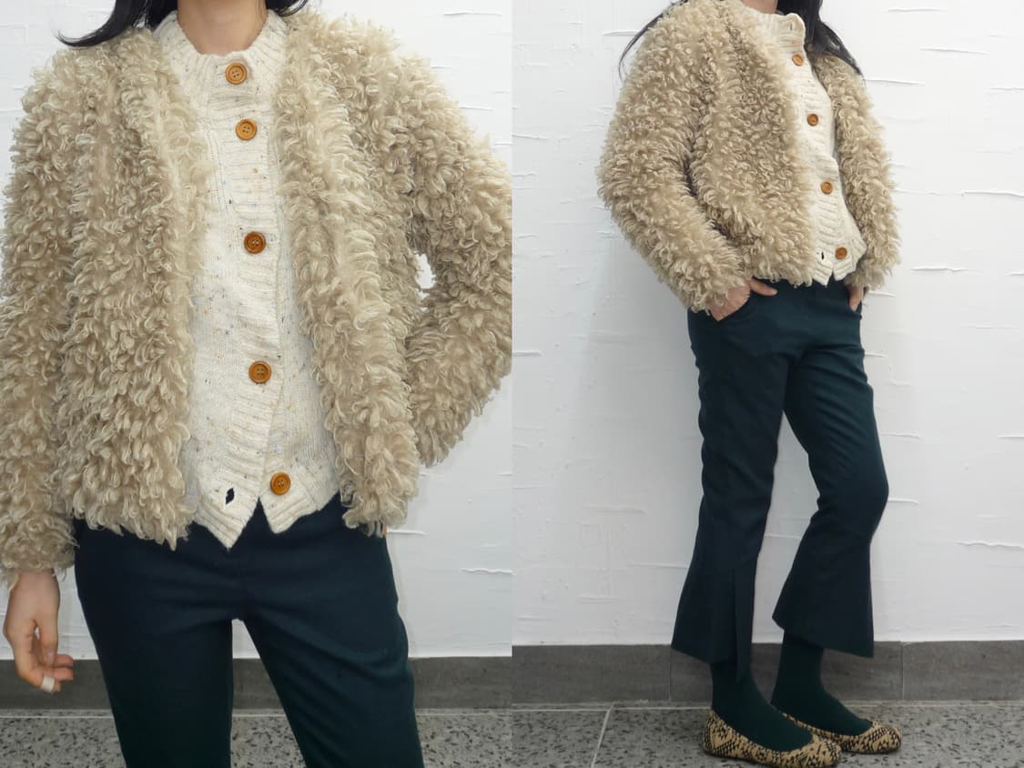 beige boucle jacket 상품이미지2