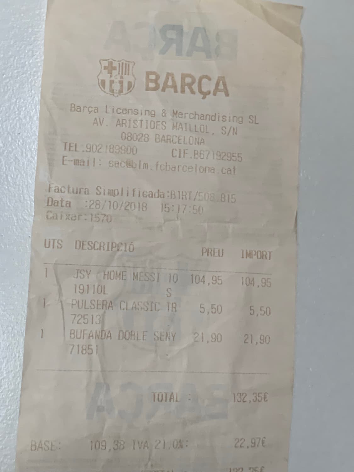 fc바르셀로나 홈구장 직구 목도리 상품이미지6