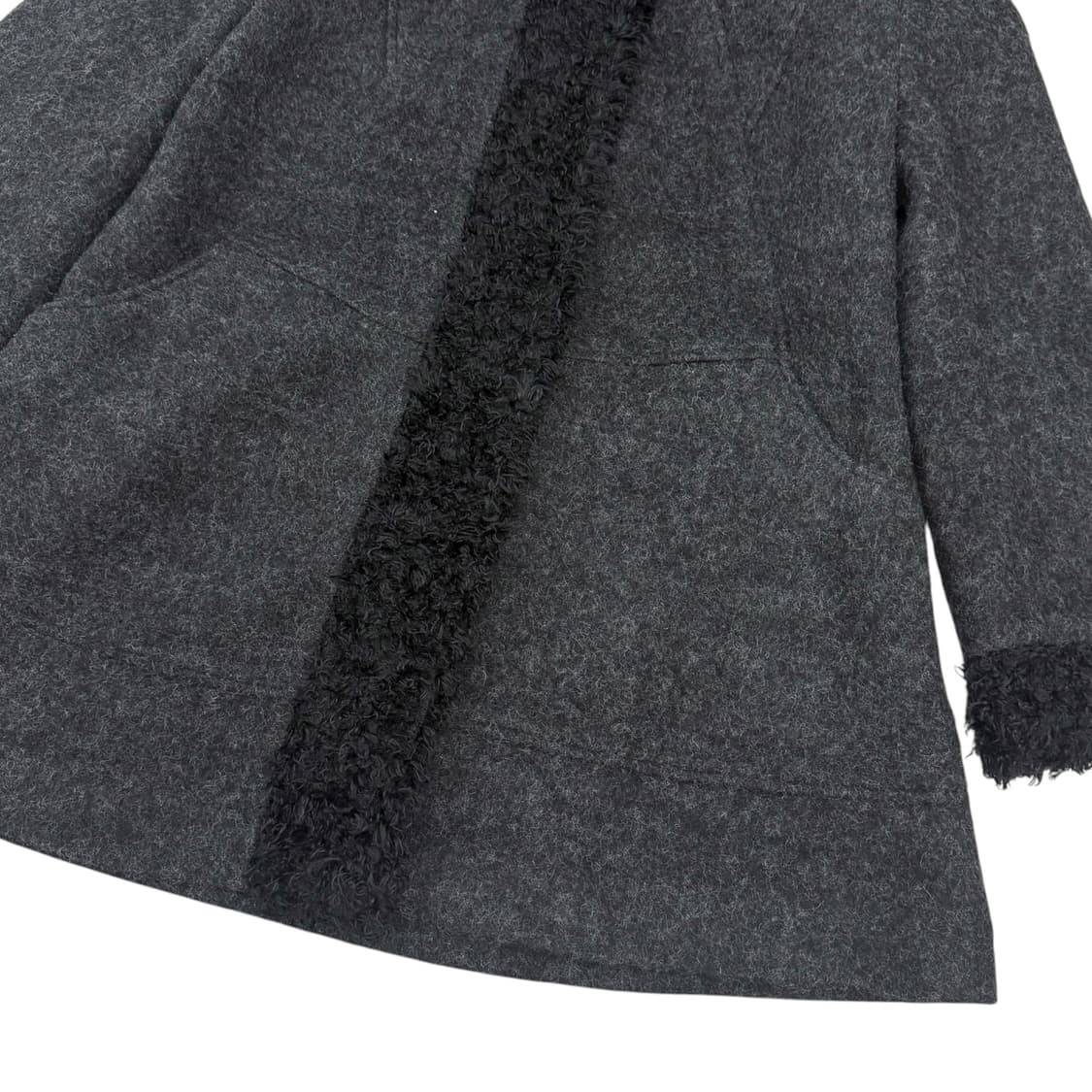 JPN 부클 퍼 디테일 후드 숏코트 하프코트 상품이미지5