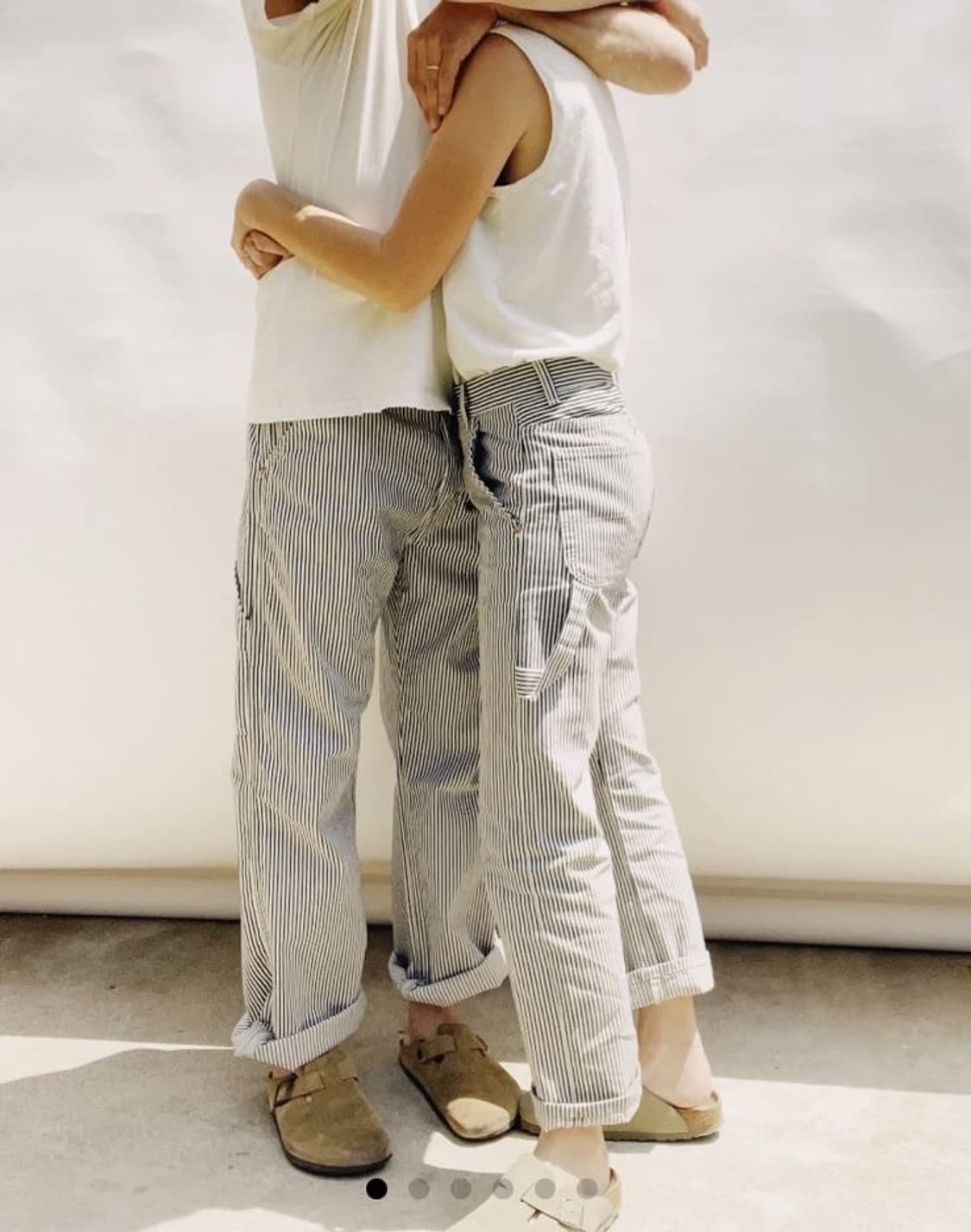 gu 히코리 스트라이프 밴딩 팬츠 상품이미지2