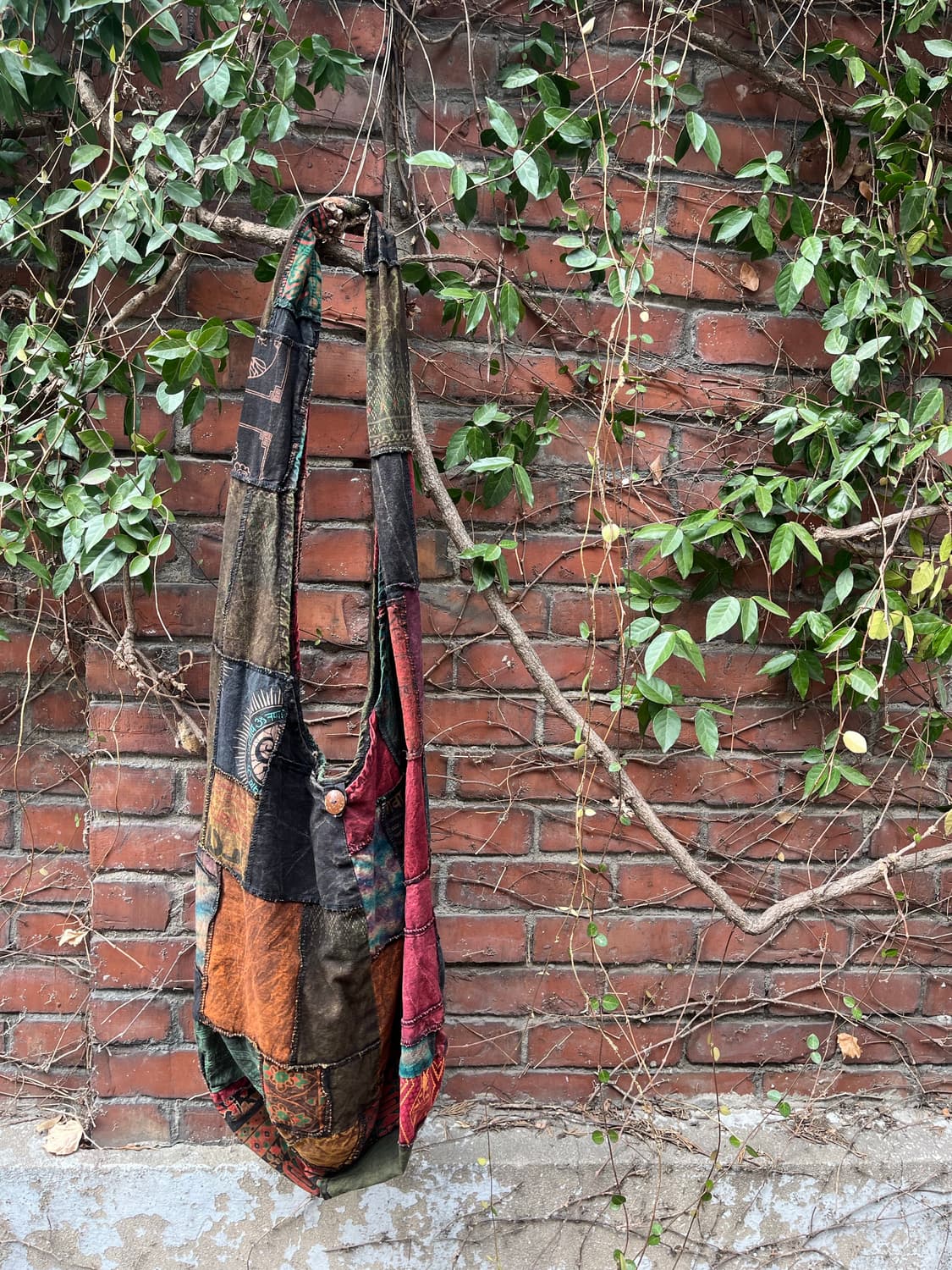 히피 그런지 패치워크 크로스백 상품이미지5