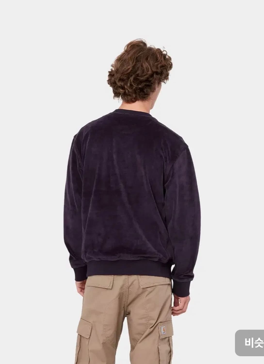 칼하트 WIP 유나이티드 스크립트 벨루어 벨벳 스웻셔츠 맨투맨  상품이미지4