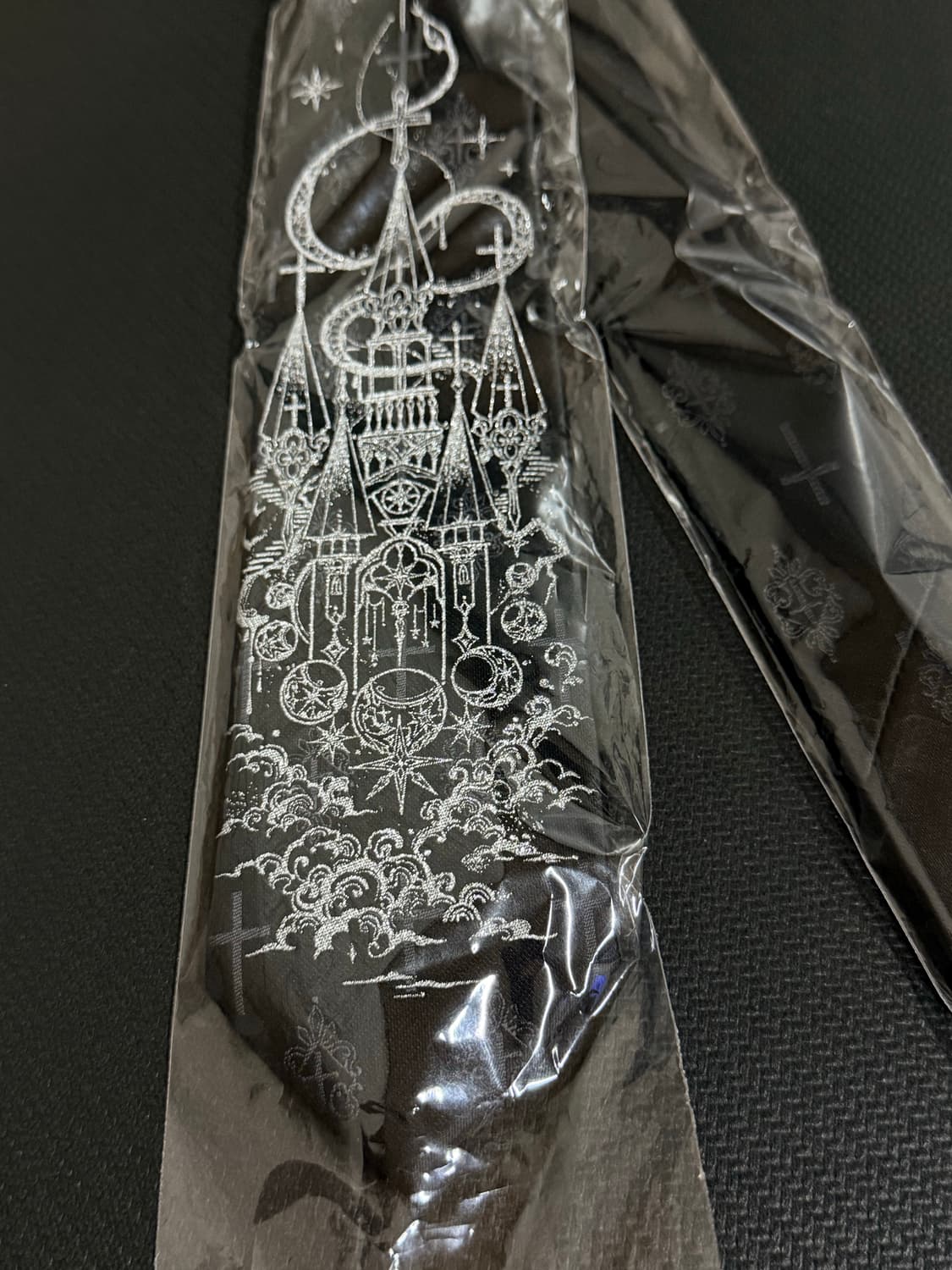 블랙 실버 자수 넥타이 상품이미지3