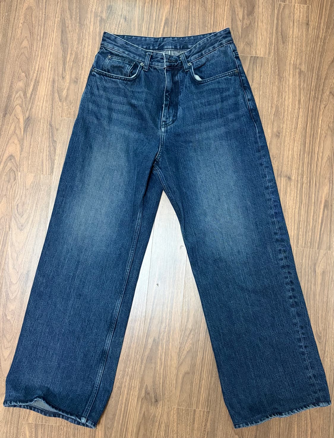 벨리에 트루 와이드 데님 팬츠 - 미드나잇 인디고 28(s) 상품이미지2