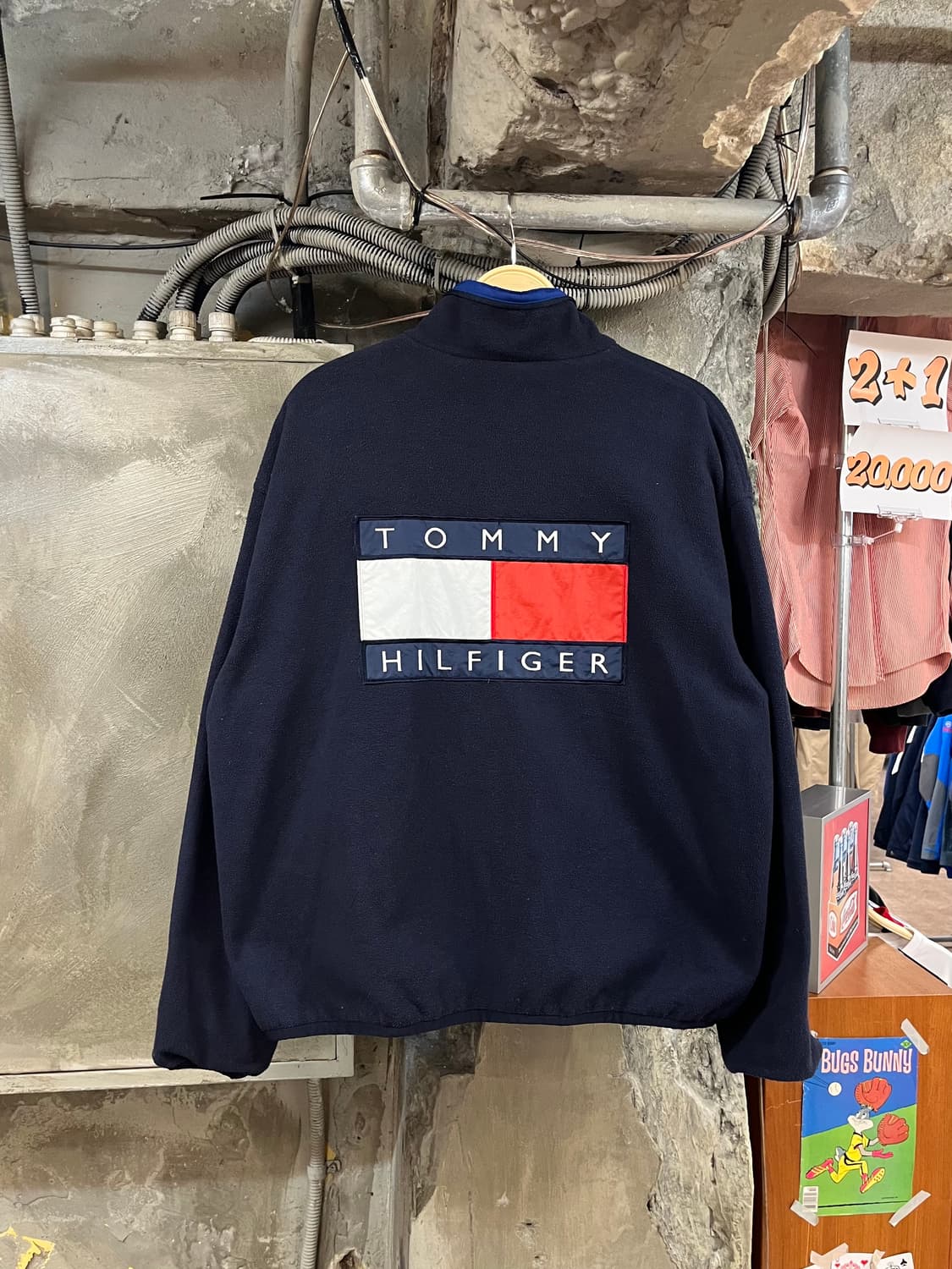 타미힐피거 리버시블 플리스 자켓 네이비 L #csz3018  상품이미지1