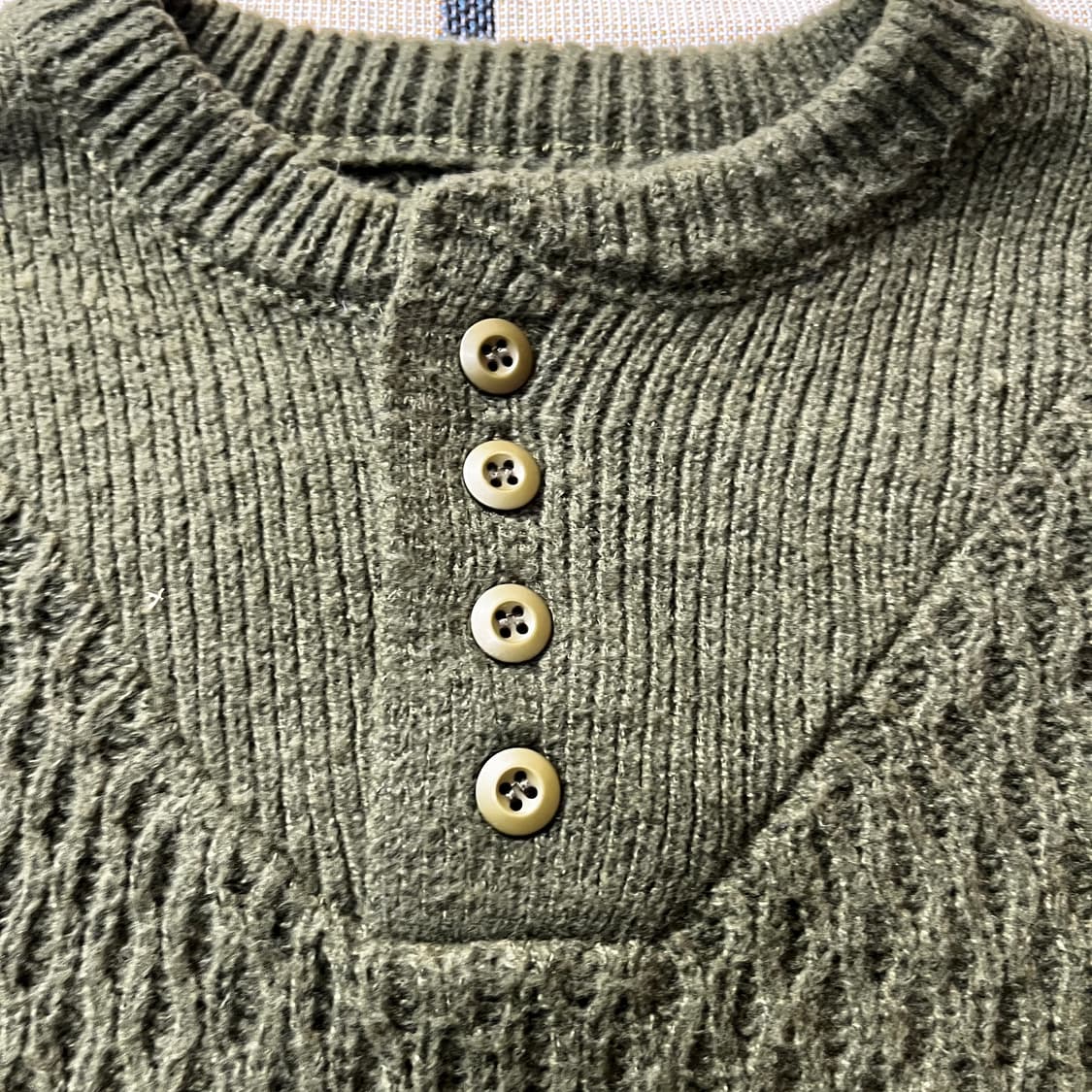 : 일본 빈티지 밀리터리 헨리넥 니트(실측확인) 상품이미지3