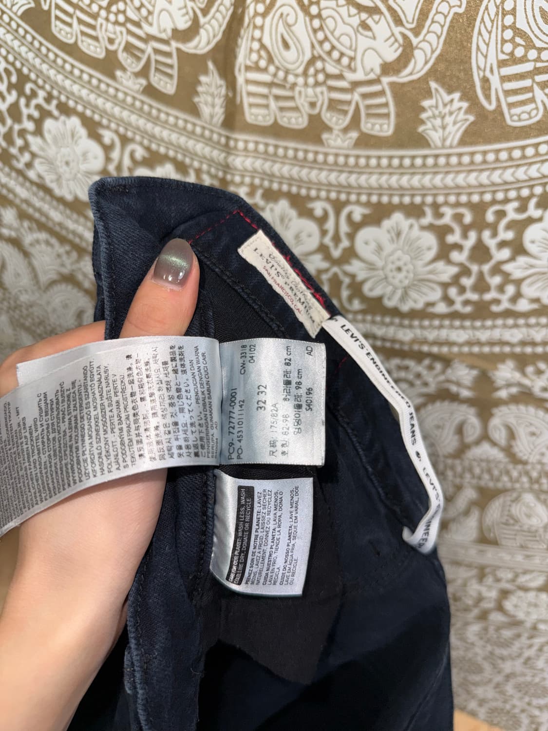 리바이스 570 네이비 스판 데님팬츠  상품이미지8