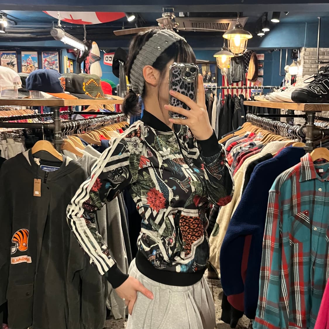 Adidas 아디다스 XFL 플라워패턴 빅로고 져지 상품이미지4