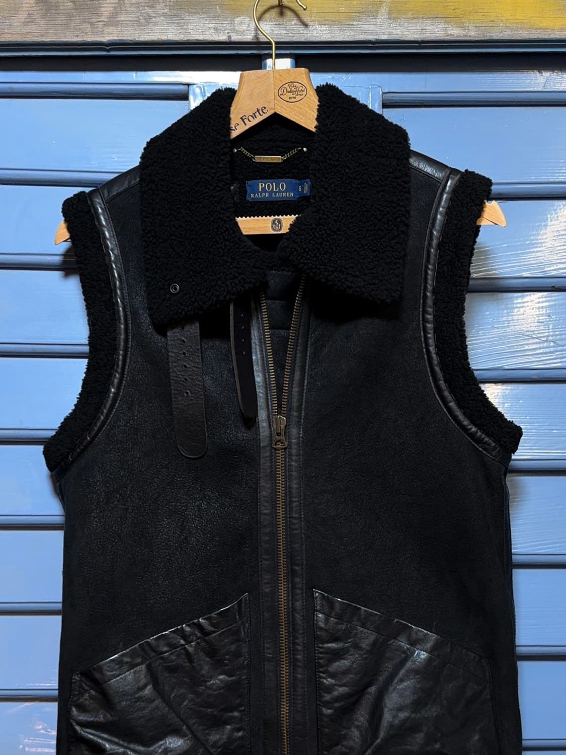 폴로 랄프로렌 B-3 리얼 퍼 레더 베스트 상품이미지5