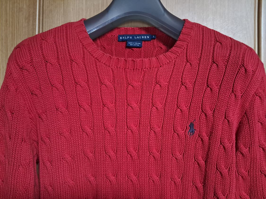 폴로랄프로렌 꽈배기 니트티 여성L 상품이미지4