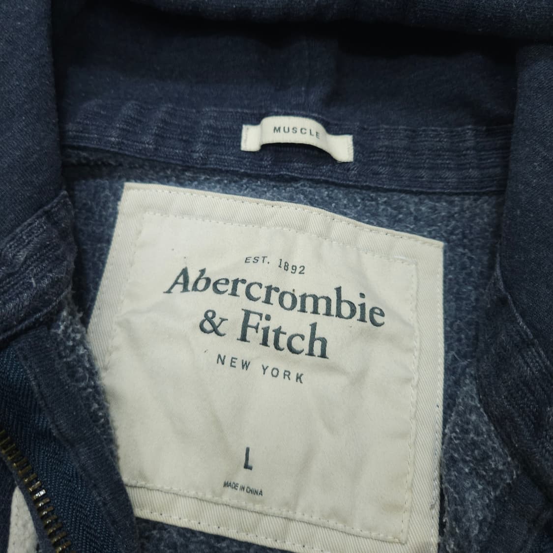 아베크롬비 아치 로고 후드 집업 L 상품이미지4