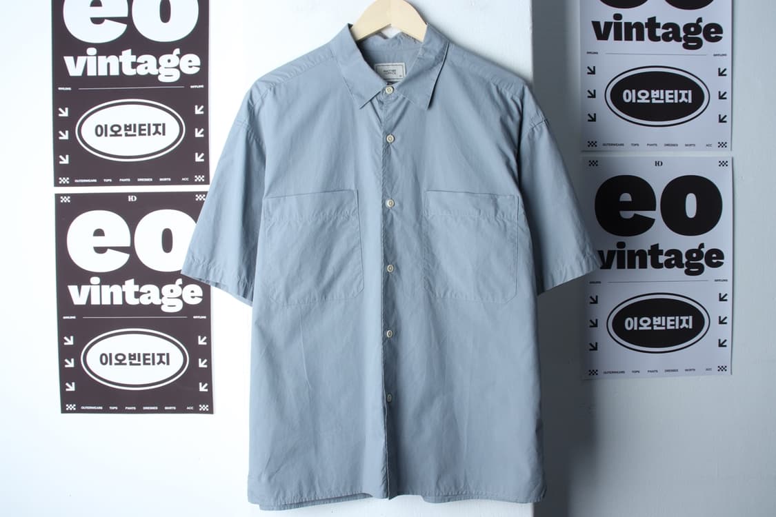 (L-XL) 어나더오피스 반팔 카라 티셔츠 셔츠 남방 연블루-H32771 상품이미지2