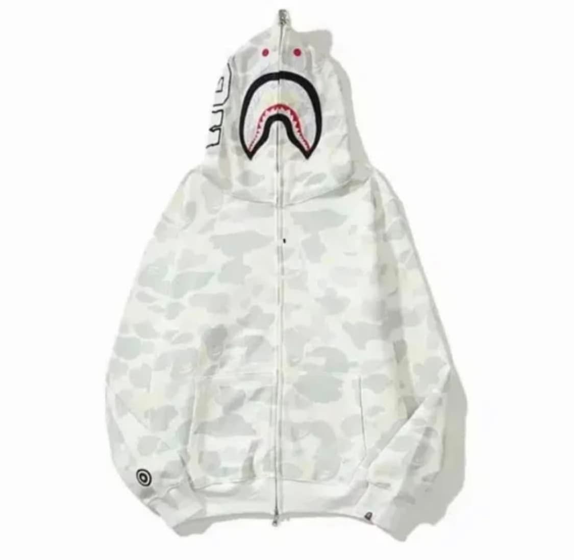 (구해요) 베이프 화이트 카모 샤크 백계 후드집업 상품이미지1
