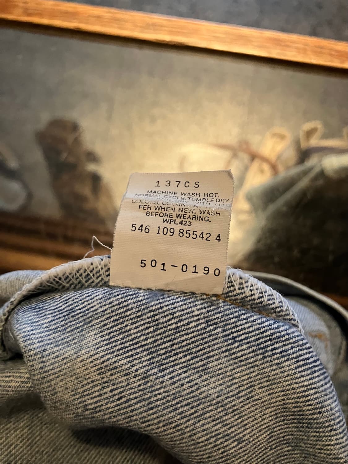 80s USA 빈티지 리바이스 501 데님 팬츠 상품이미지10