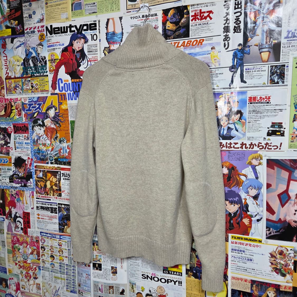 빈폴 베이지 오트 메론빵 단추 카라 니트 상품이미지6