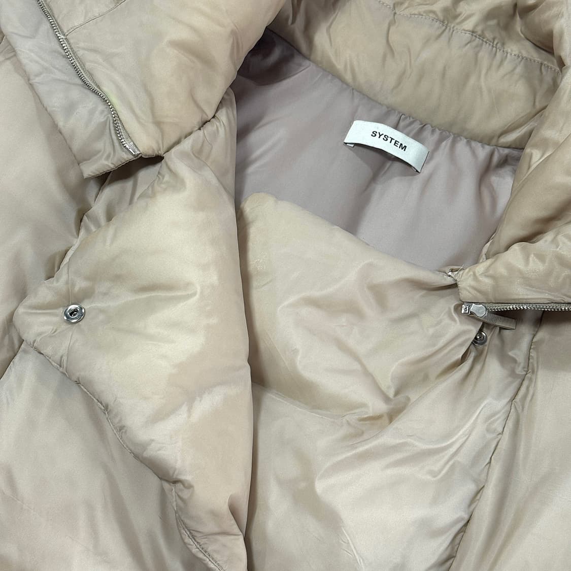시스템 23 하이넥 구스 다운 롱 패딩 점퍼 상품이미지4