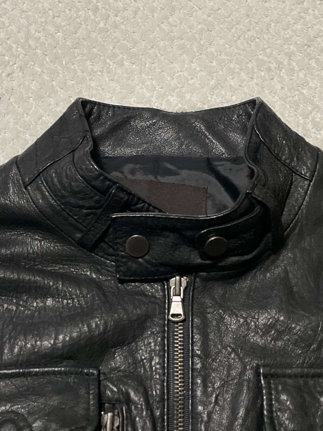 NORTH BEACH 웨스턴 무드 램스킨 양가죽 레더 자켓 상품이미지4