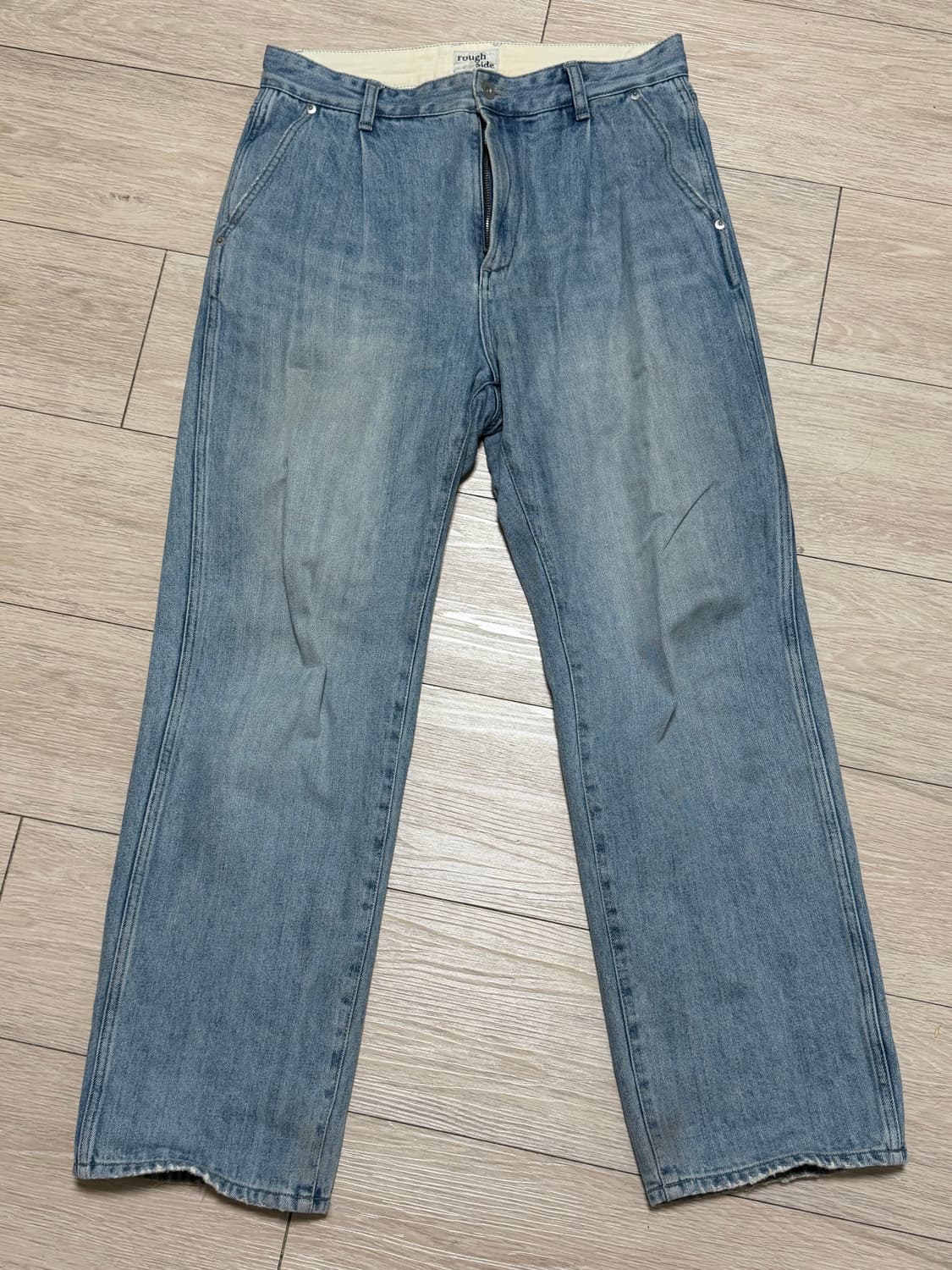 러프사이드 드레이프 데님 블리치 1사이즈 상품이미지2