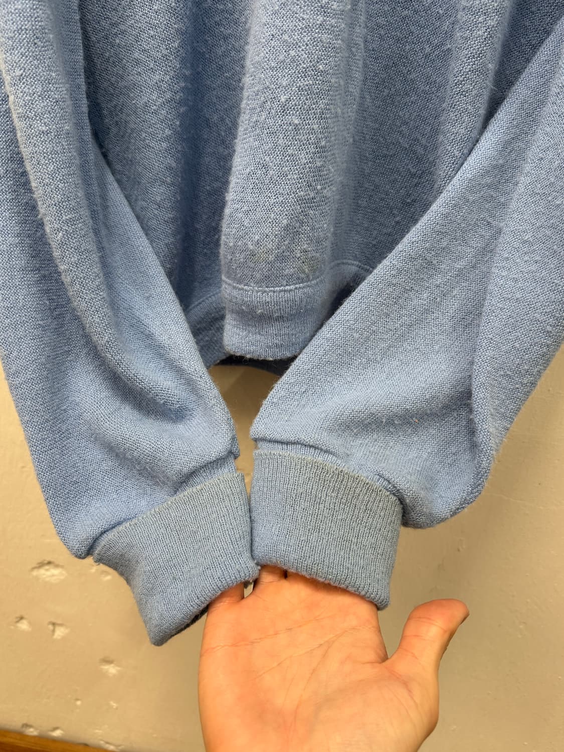 M) 7-80s Lacoste Light Blue V-neck Knit 상품이미지4