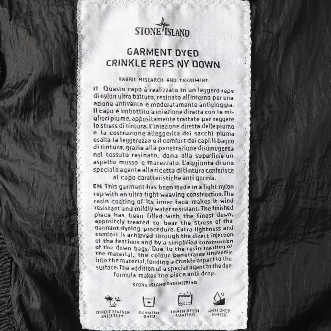 스톤아일랜드 크링클랩스 패딩조끼 블랙 XL 상품이미지10