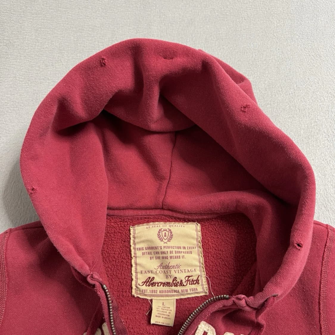 아베크롬비 앤 피치 빈티지 그래픽 풀집 후드 상품이미지4