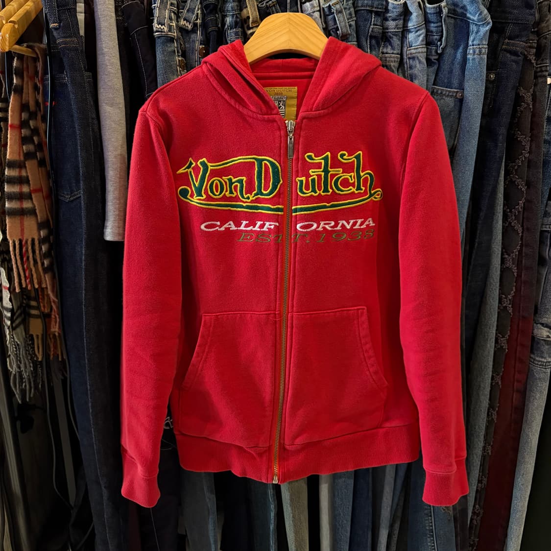 본더치 레드 후드집업 상품이미지2